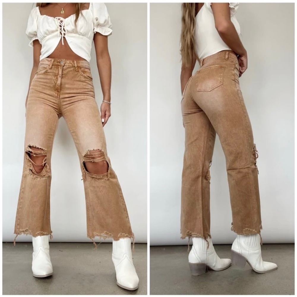 Vervet Leslie 90s cropped wide leg jeans size 13/31